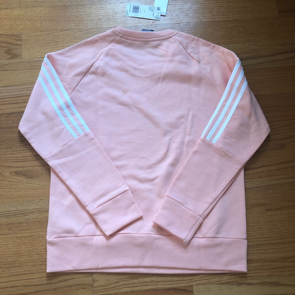 Adidas pink three stripe crew - Picture 4 of 4